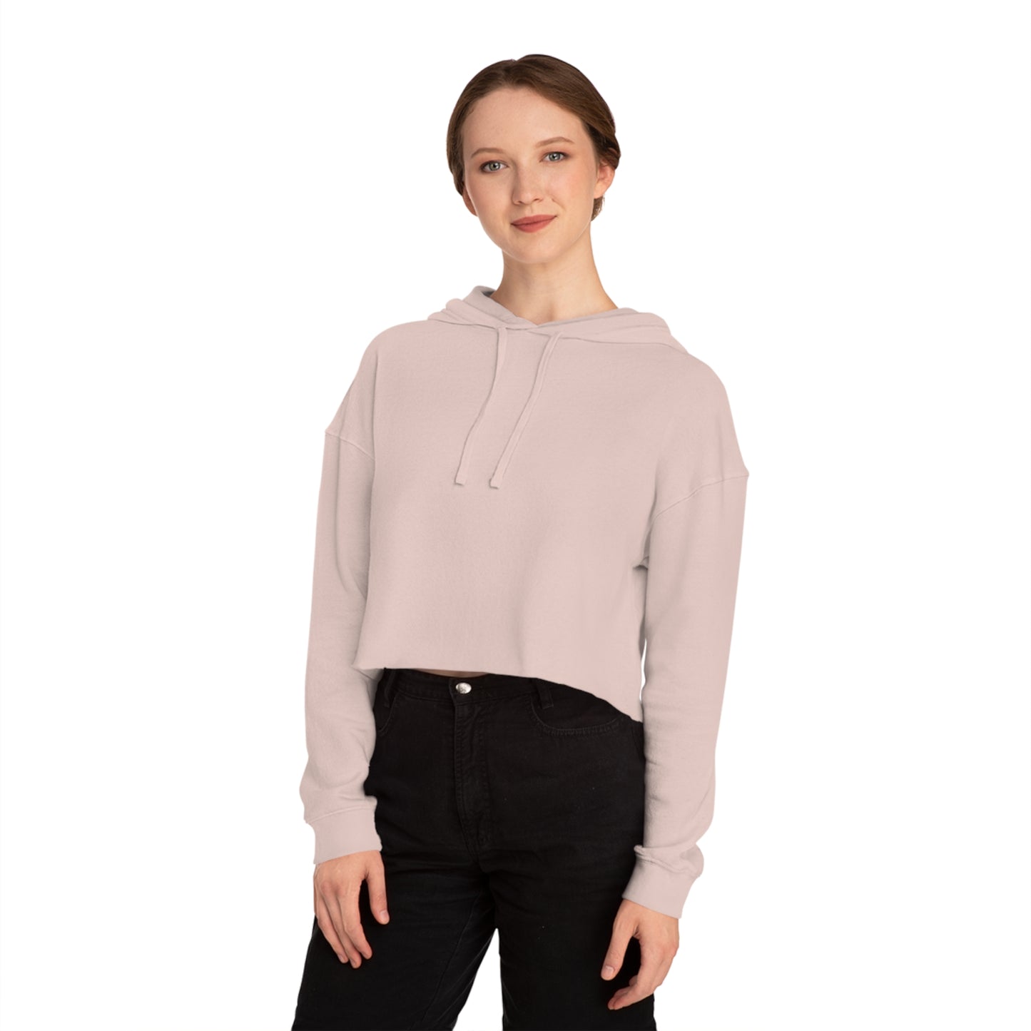 Don't Be That Person - Inspirational Women's Cropped Hooded Sweatshirt (logo on the back)