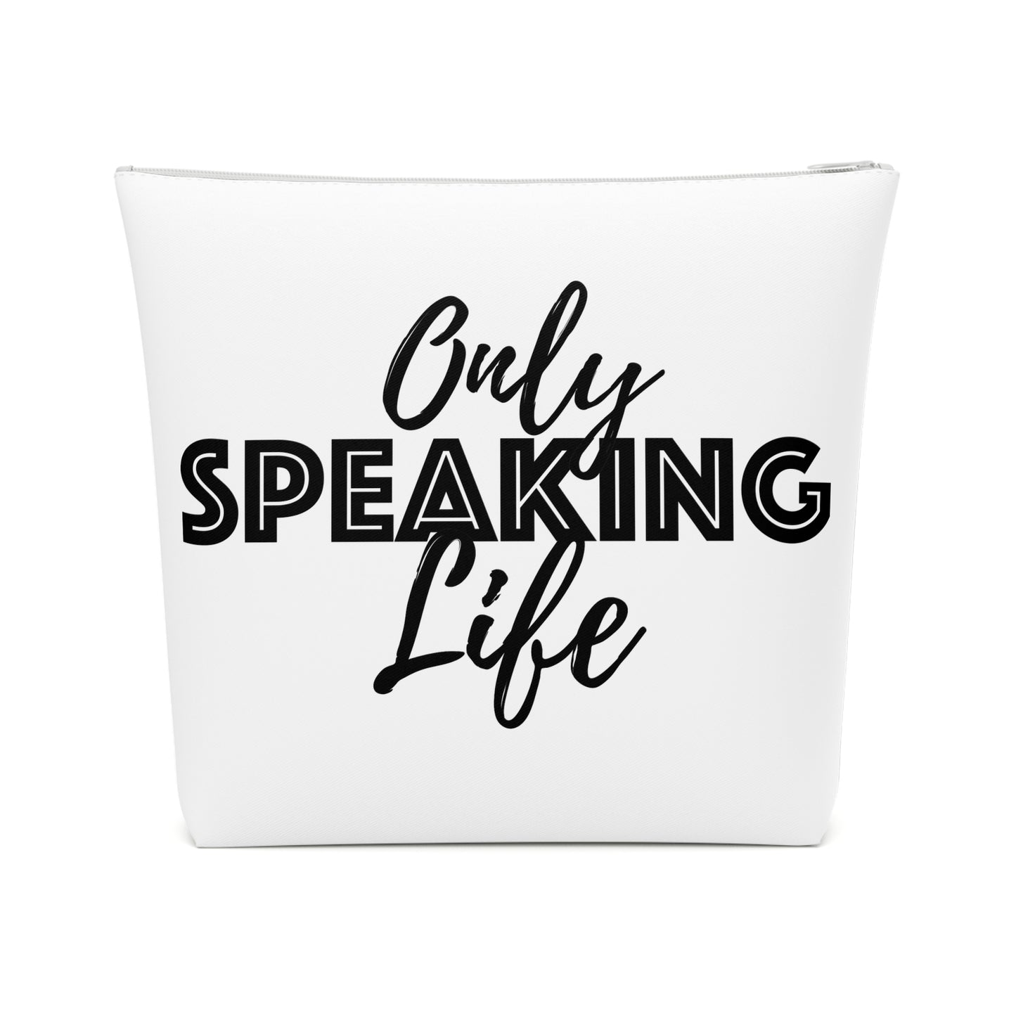 Only Speaking Life Cotton Cosmetic Bag