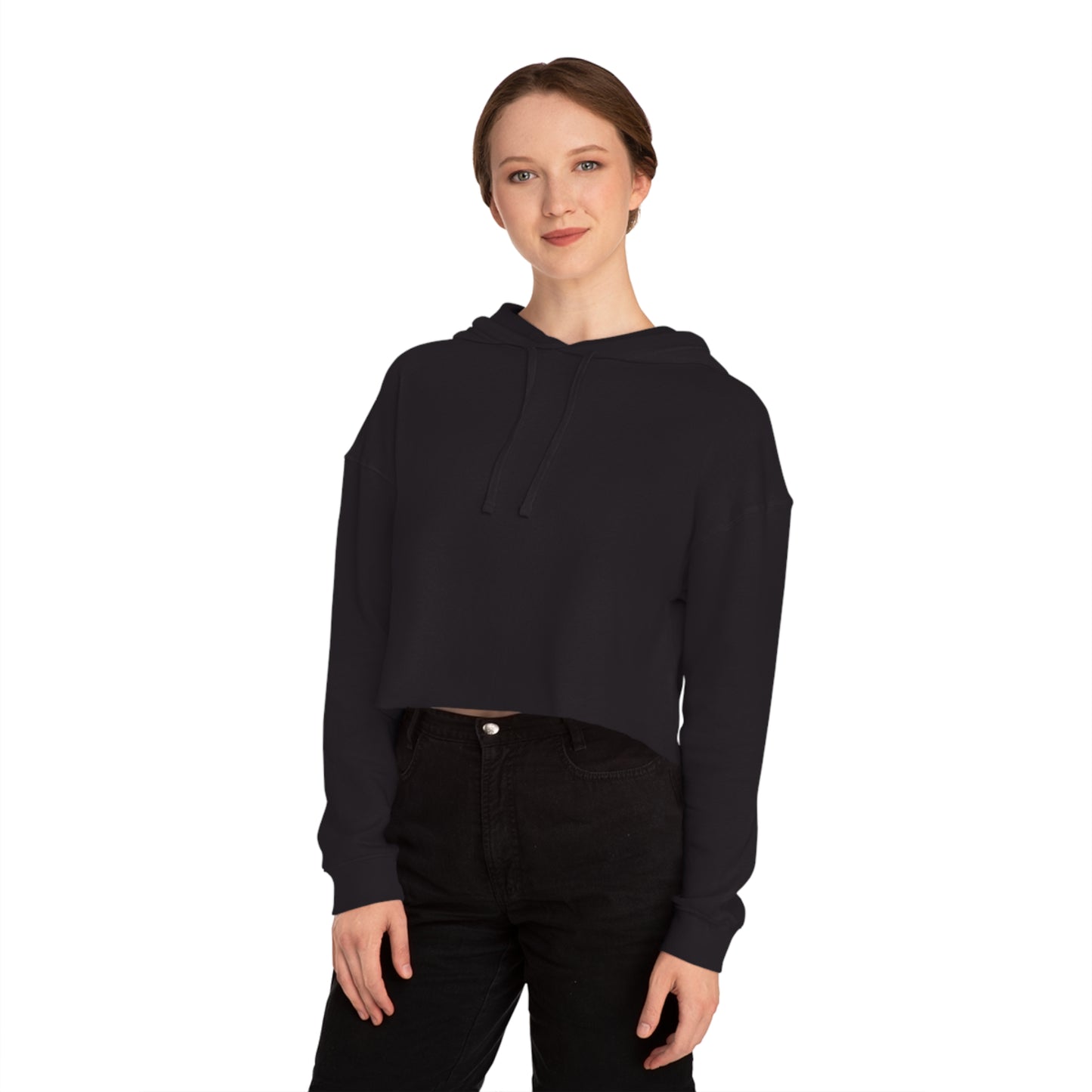 Don't Be That Person - Inspirational Women's Cropped Hooded Sweatshirt (logo on the back)