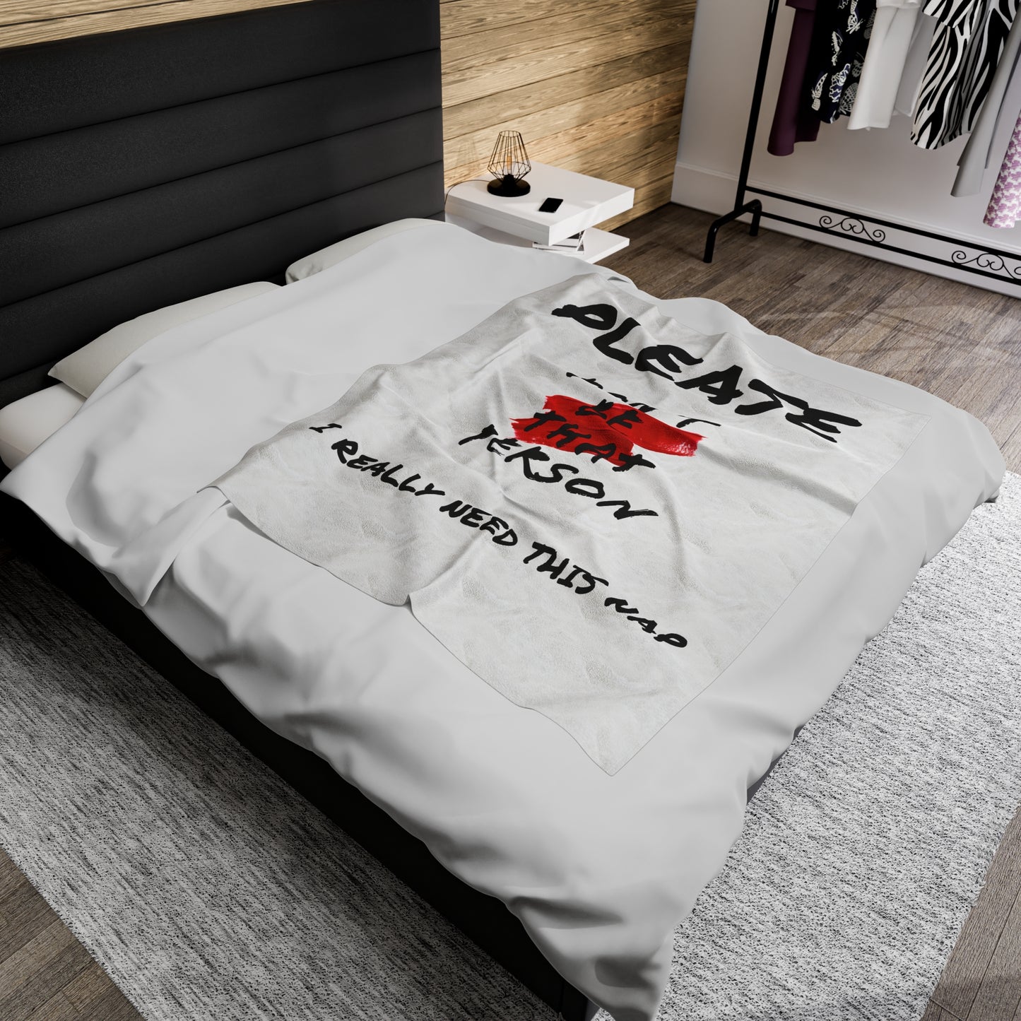 Velveteen Plush Blanket -I need this nap - Cozy Home Décor for Comfort & Reflection