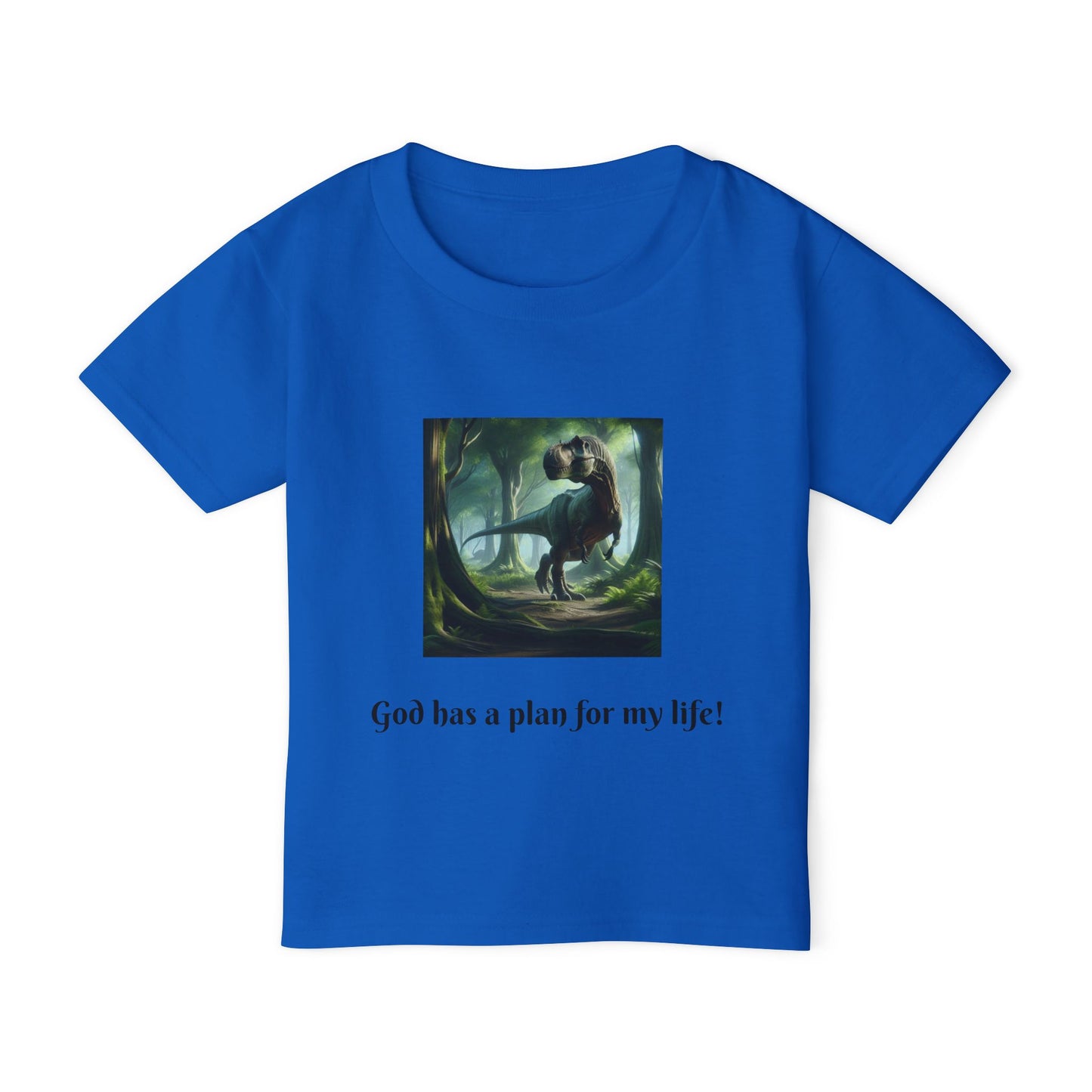 God has a plan for my life - Toddler Dinosaur T-shirt short sleeve