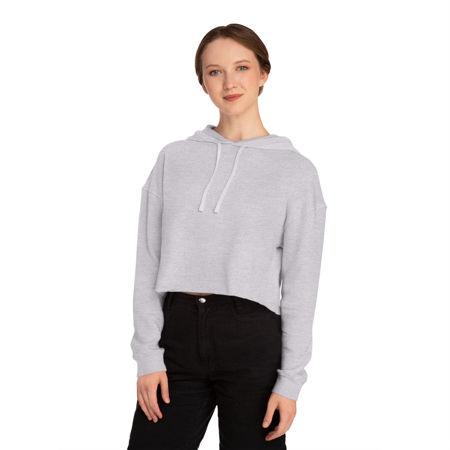Don't Be That Person - Inspirational Women's Cropped Hooded Sweatshirt (logo on the back)