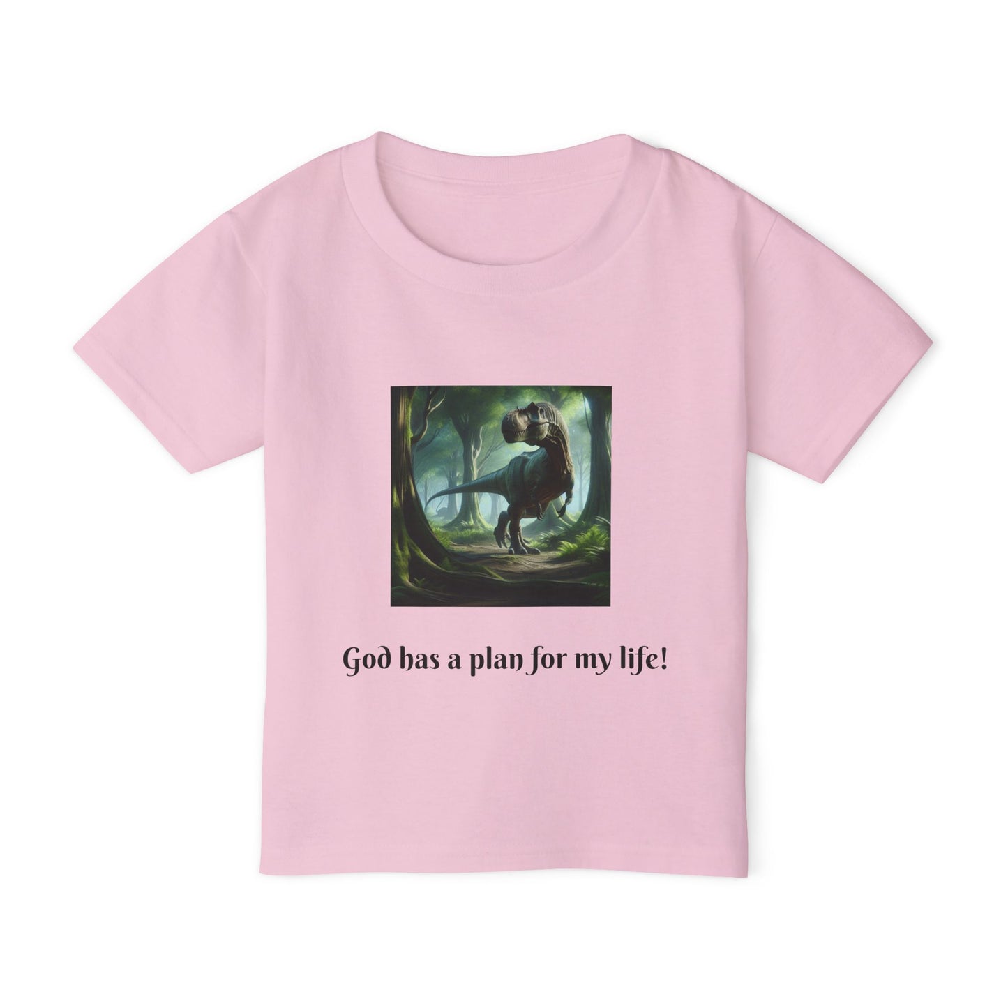 God has a plan for my life - Toddler Dinosaur T-shirt short sleeve