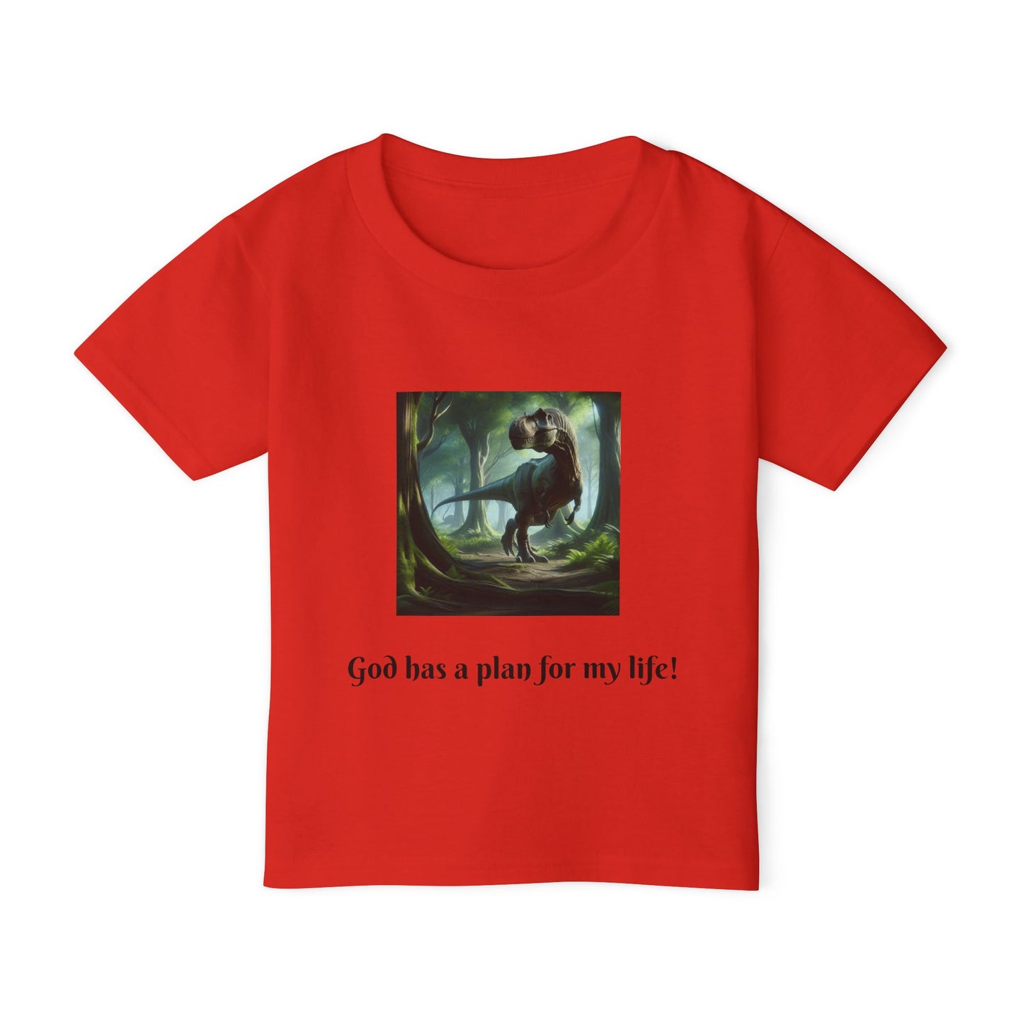 God has a plan for my life - Toddler Dinosaur T-shirt short sleeve
