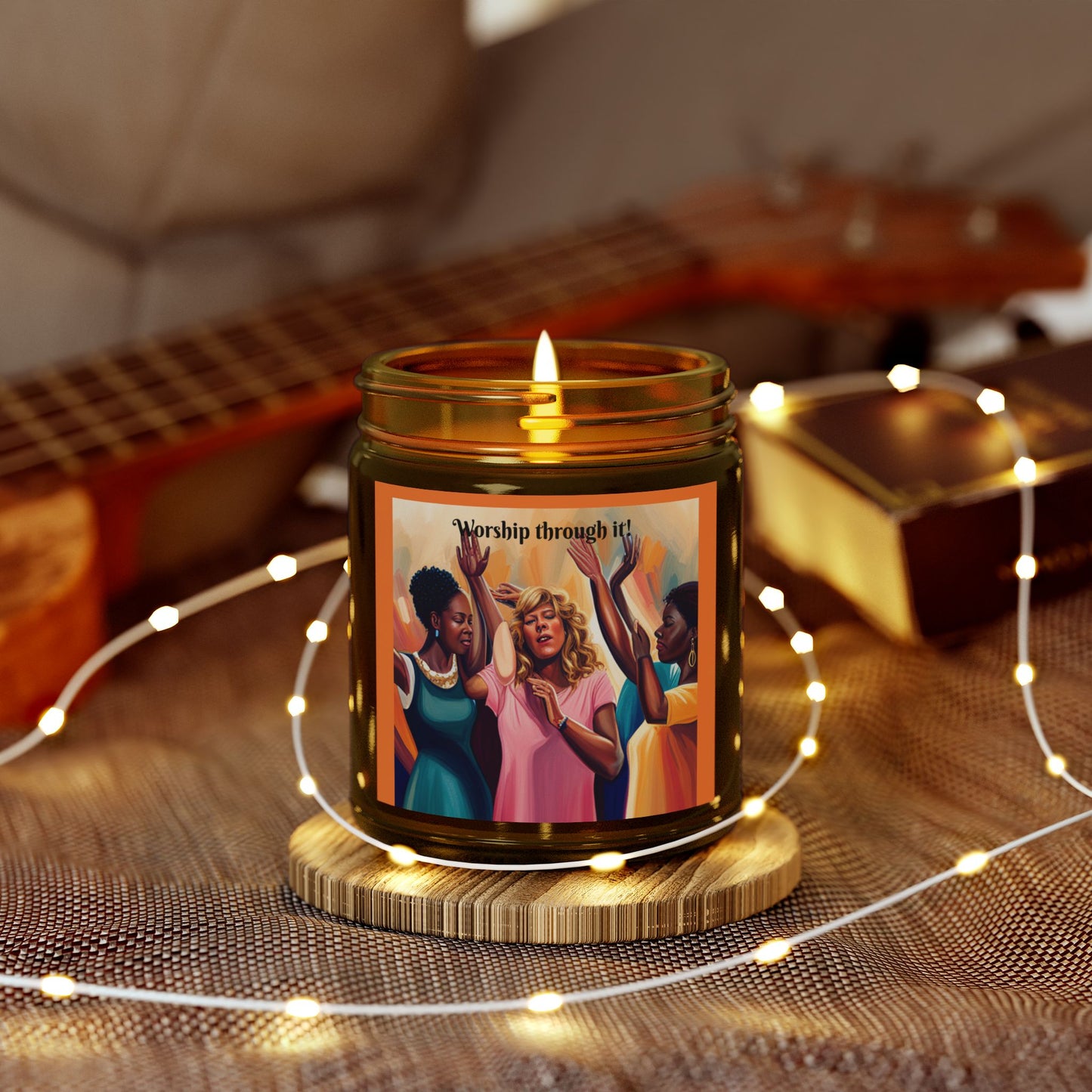 Worship Through It - Scented Candle - Coconut Apricot Wax (4oz, 9oz)