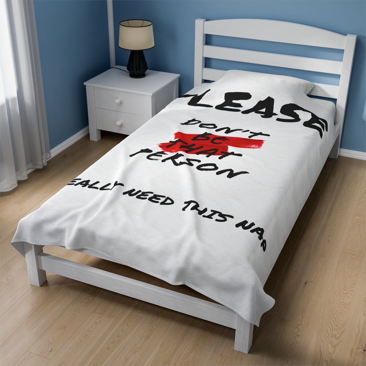 Velveteen Plush Blanket -I need this nap - Cozy Home Décor for Comfort & Reflection