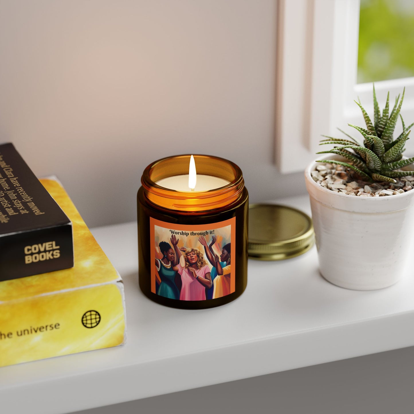 Worship Through It - Scented Candle - Coconut Apricot Wax (4oz, 9oz)