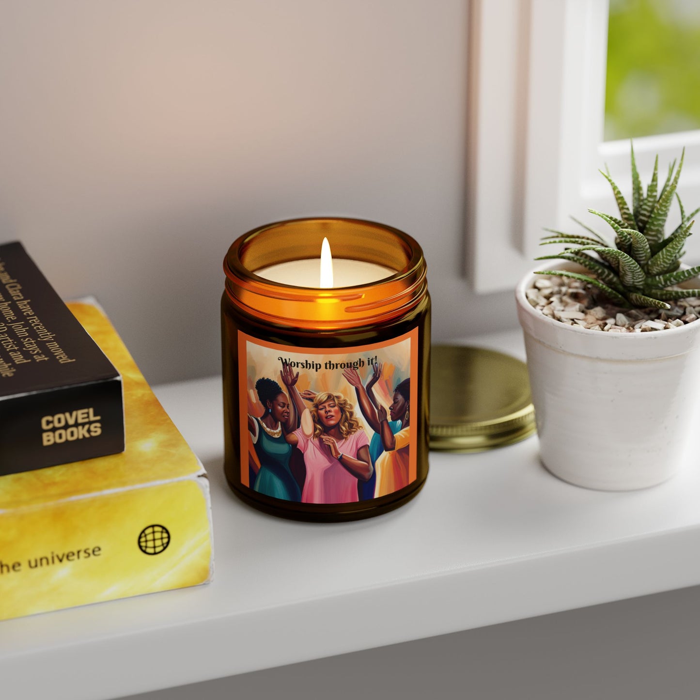 Worship Through It - Scented Candle - Coconut Apricot Wax (4oz, 9oz)