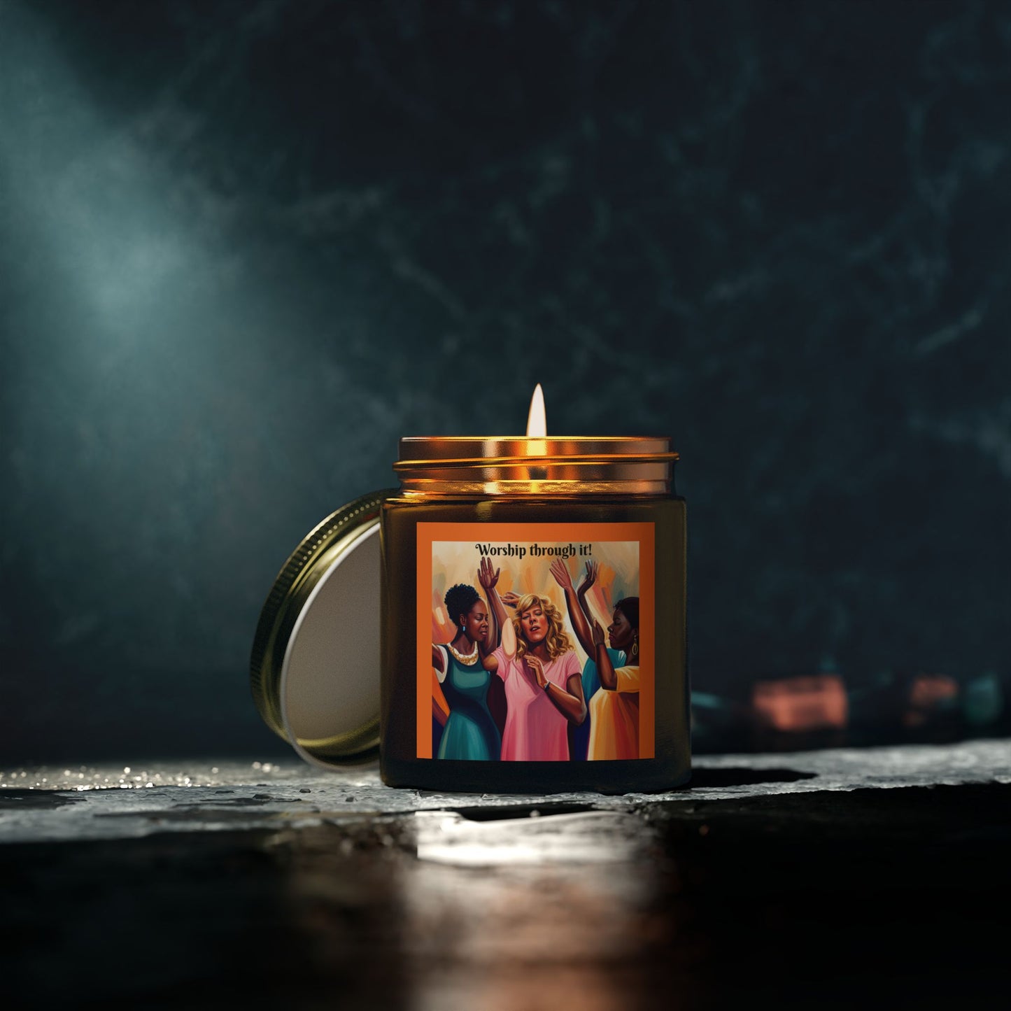 Worship Through It - Scented Candle - Coconut Apricot Wax (4oz, 9oz)