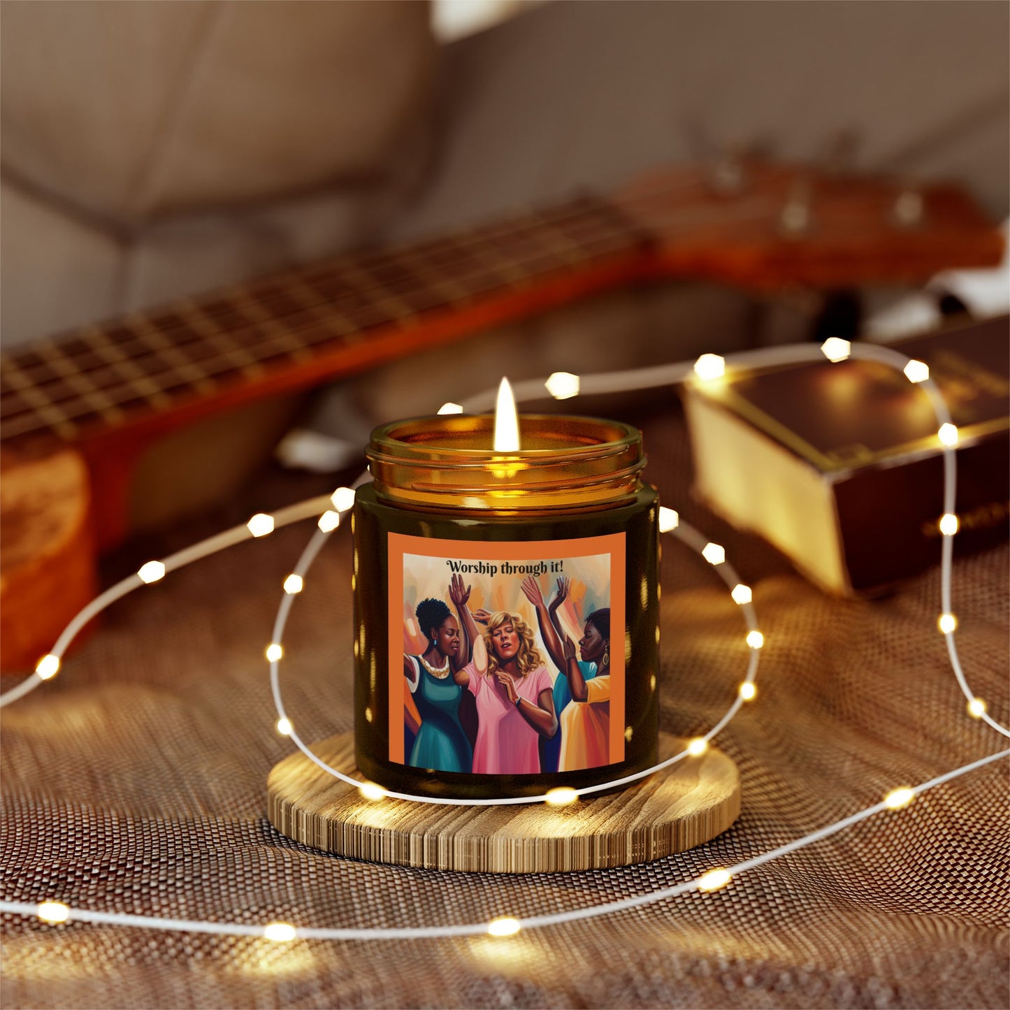 Worship Through It - Scented Candle - Coconut Apricot Wax (4oz, 9oz)
