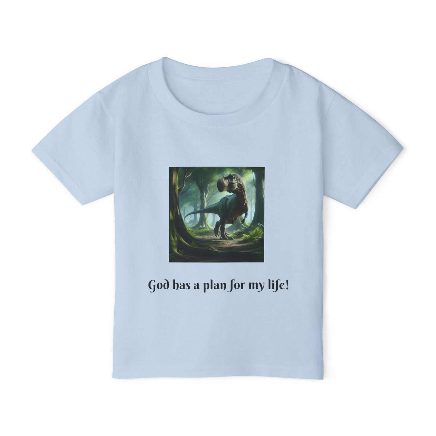 God has a plan for my life - Toddler Dinosaur T-shirt short sleeve