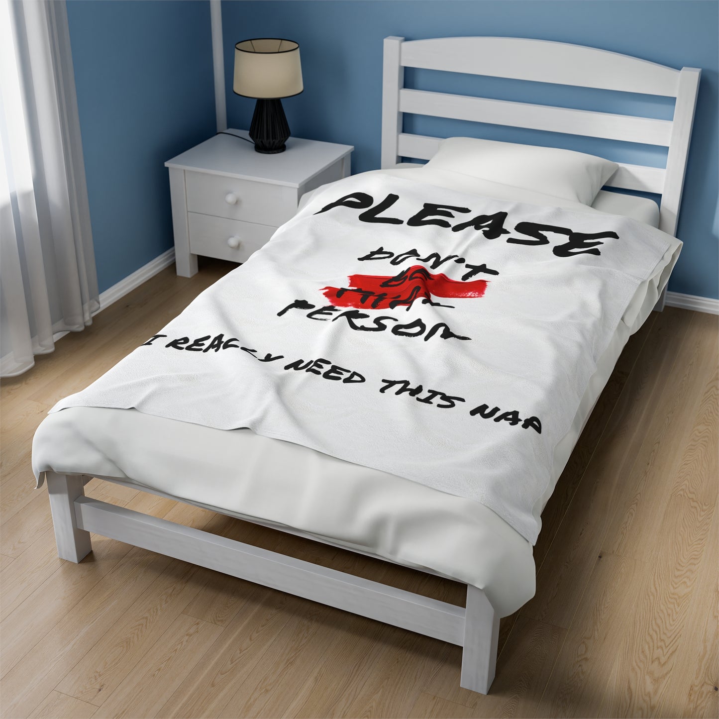 Velveteen Plush Blanket -I need this nap - Cozy Home Décor for Comfort & Reflection