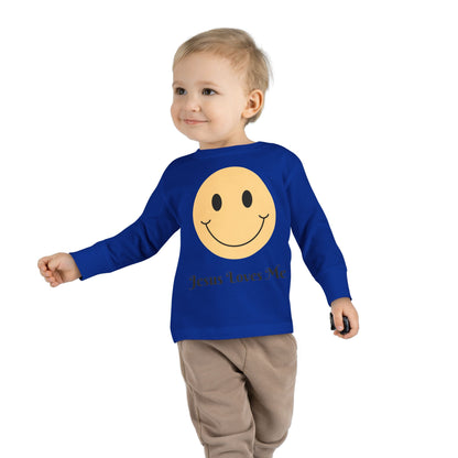 Jesus Loves Me - Smiley Face Toddler Long Sleeve T-shirt