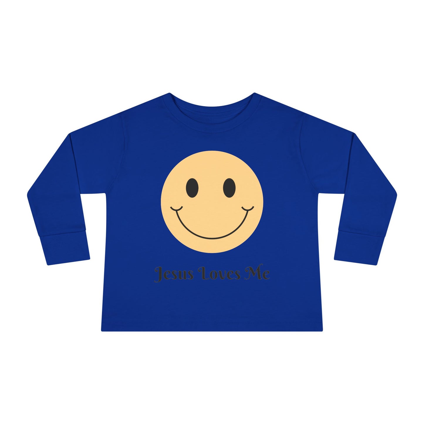 Jesus Loves Me - Smiley Face Toddler Long Sleeve T-shirt