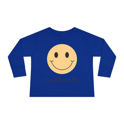 Jesus Loves Me - Smiley Face Toddler Long Sleeve T-shirt