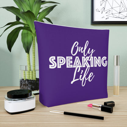 Only Speaking Life Cotton Cosmetic Bag