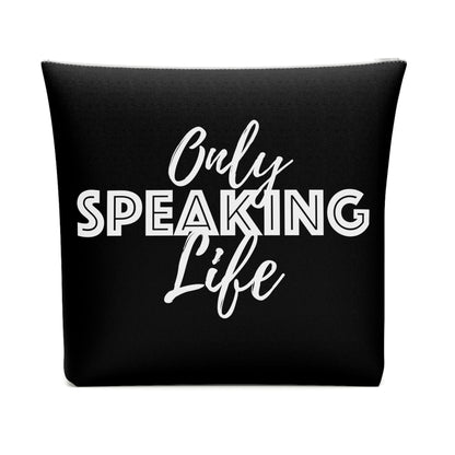 Only Speaking Life Cotton Cosmetic Bag