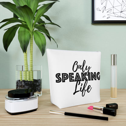 Only Speaking Life Cotton Cosmetic Bag