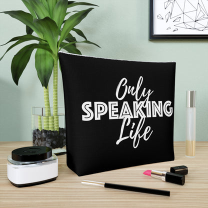 Only Speaking Life Cotton Cosmetic Bag