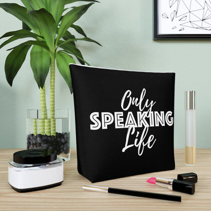 Only Speaking Life Cotton Cosmetic Bag