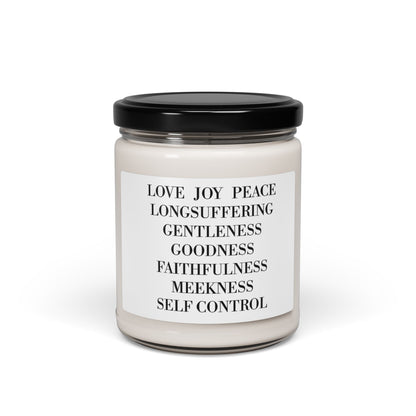 Inspirational Scented Soy Candle - Love, Joy, Peace Message