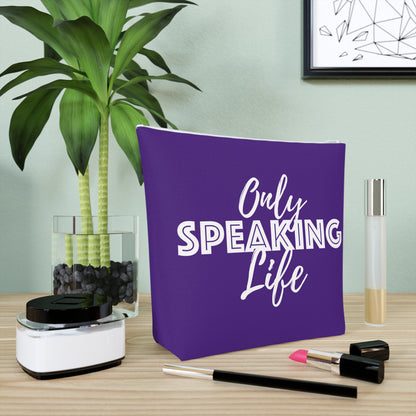 Only Speaking Life Cotton Cosmetic Bag