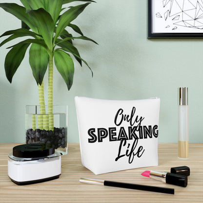 Only Speaking Life Cotton Cosmetic Bag