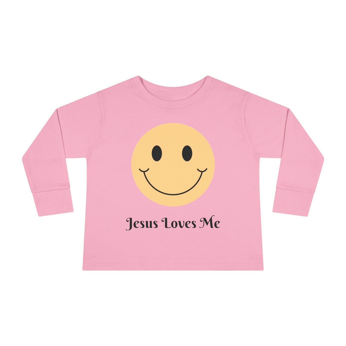 Jesus Loves Me - Smiley Face Toddler Long Sleeve T-shirt