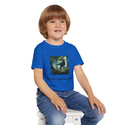 God has a plan for my life - Toddler Dinosaur T-shirt short sleeve