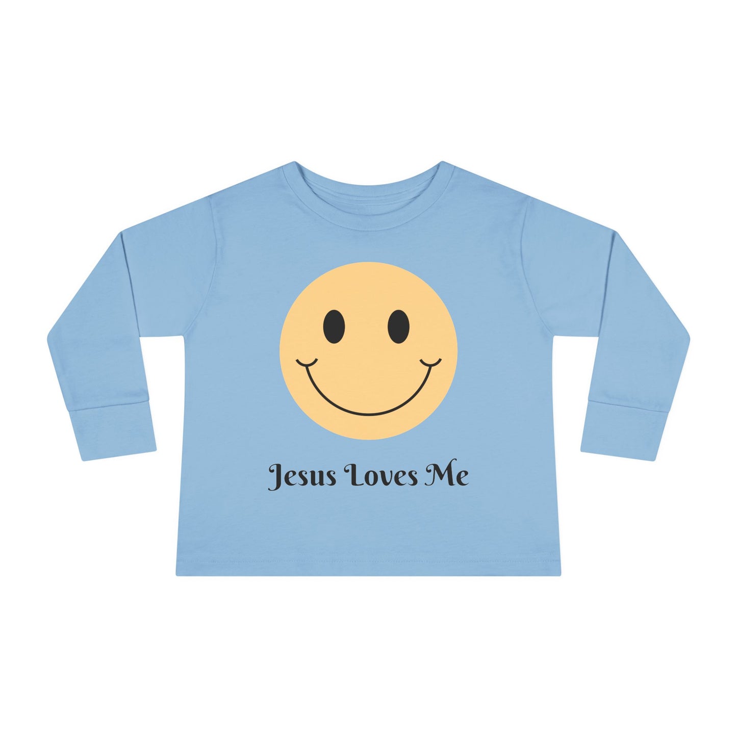 Jesus Loves Me - Smiley Face Toddler Long Sleeve T-shirt