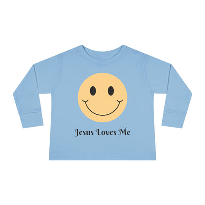 Jesus Loves Me - Smiley Face Toddler Long Sleeve T-shirt