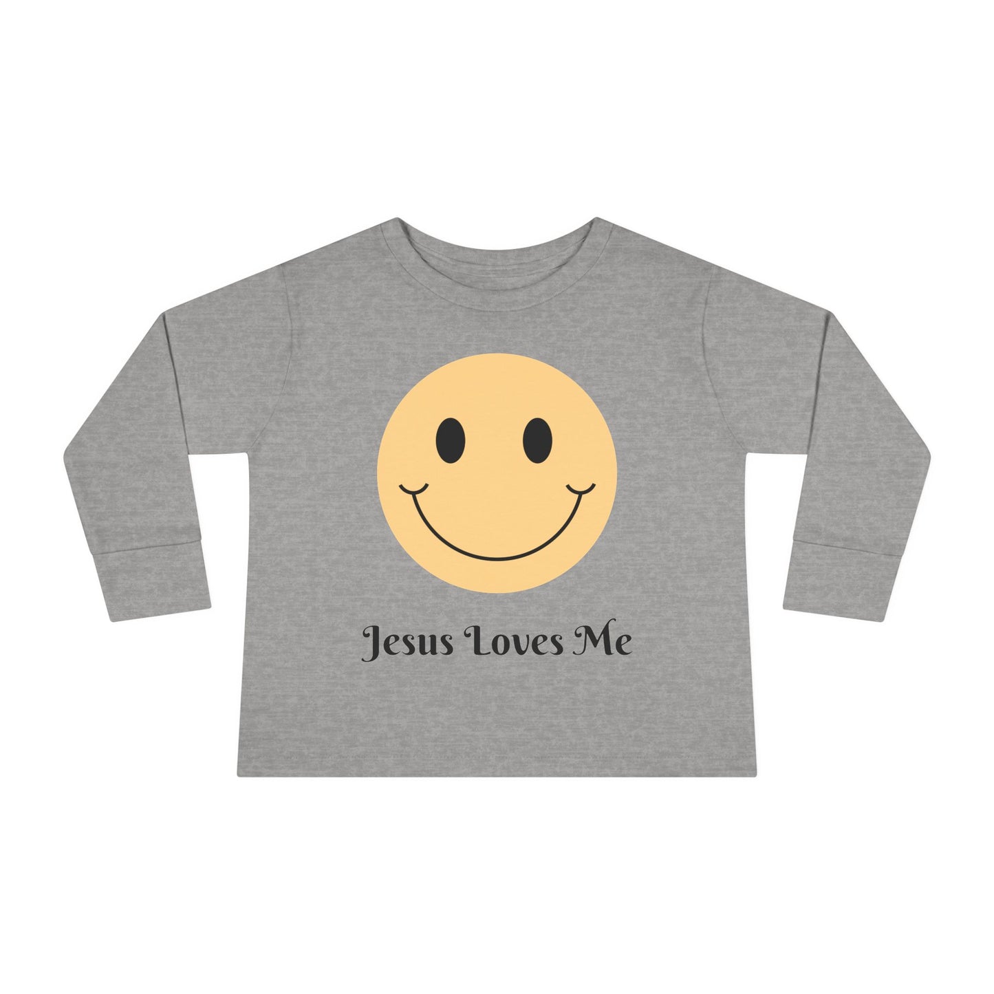 Jesus Loves Me - Smiley Face Toddler Long Sleeve T-shirt